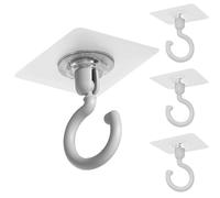 Bangbobi Ganci Adesivi per Soffitto Extra Forti - 4 Pezzi Ganci da Soffitto Trasparenti Autoadesivi senza Foratura, Ganci da Parete Impermeabili per Bagno Cucina Ufficio Camera da Letto