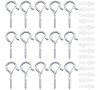 Bangbobi Hook Cave 15 Pezzi, Gancio per avvitare, Gancio per Il soffitto Heavy Duty con Sicurezza, Viti per Appendere, Coperta a Gancio, Gancio a Vite Piccolo Ideale
