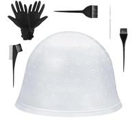 Bangbobi - Kit Cappello per Meches in Silicone con Pennelli e Ago per Colorazione, Cappello per Highlights, Cappello per Meches, Set Pennelli per Tinta per Donne e Ragazze