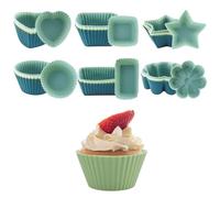 Bangbobi Muffin Pan Silicone Set da 24 Pezzi, 6 Diverse Forme Teglie da Forno Antiaderenti in Silicone, Lavabili in Lavastoviglie - Teglie da Forno Multifunzionali in Silicone