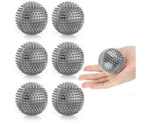 Bangbobi Set di 6 Palline massaggianti Riccio, Palline per agopressione Spike Ball con Punte per Il Massaggio di Mani e Piedi, 7,5 cm PVC Rigido Riduzione dello Stress Sollievo dal Dolore