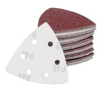Bangbobi set di 60 pezzi di triangoli di levigatura per levigatrici a delta - 93 x 93 x 93 mm - grana 40/80/120/180/240/320 - chiusura a velcro a 6 fori - carta abrasiva per levigatrici triangolari