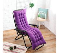 BangDon Cuscini per sdraio in stile classico, comodi e spessi, cuscino imbottito per sedia da giardino, sedia a dondolo, chaise longue, per ufficio, tatami, piscina (viola2, 120 * 45 cm)
