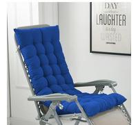 BangDon Cuscini per Sedia a Sdraio Tinta Unita da Giardino Morbidi Confortevoli Cuscino per Lettino Prendisole con Corde di Fissaggio per Giardino Esterno/Interno/Divano/Tatami/Sedia a Dondolo (Blu
