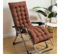BangDon Cuscino leggero per sedia a dondolo, comodo, con cinghie antiscivolo, per esterni, patio, ufficio, casa (marrone, 140 x 40 cm)