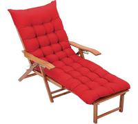 BangDon Cuscino per sdraio in tinta unita, extra spesso, per chaise longue, comodo e traspirante, in tessuto traspirante, per esterni, altalena, patio, giardino (rosso, 100 x 45)