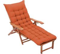 BangDon Cuscino per sdraio in tinta unita, extra spesso, per chaise longue, comodo e traspirante, in tessuto traspirante, per esterni, altalena, patio, giardino (arancione, 120 x 40 cm)