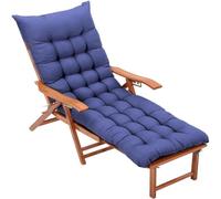BangDon Cuscino per sdraio in tinta unita, extra spesso, per chaise longue, comodo e traspirante, in tessuto traspirante, per esterni, altalena, patio, giardino (blu scuro, 110 x 40 cm)