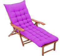 BangDon Cuscino per sdraio in tinta unita, extra spesso, per chaise longue, comodo e traspirante, in tessuto traspirante, per esterni, altalena, patio, giardino (viola, 2, 120 x 45)