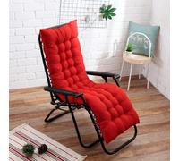 BangDon Cuscino per sedia a sdraio in stile classico, confortevole, spesso, imbottito, per sedia a dondolo da giardino, per ufficio, Tatmi, nuoto e piscina (rosso, 160 x 45 cm)