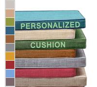 BangDon Cuscino per Sedia Multiplo Taglia/Colore Impermeabile Cuscino per Panca Sedile per Mobili da Esterno Antiscivolo Fondo in Lino con Cerniera Cuscino per Sgabello Lungo Multiplo Colore (Beige