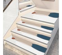 BangDon Tappetino di sicurezza per scale semplice con retro in gomma, morbido e confortevole, superficie liscia, 75 x 26 cm, copertura antiscivolo per gradini (stile 10, 10 pezzi)