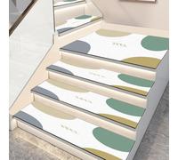 BangDon Tappetino di sicurezza per scale semplice con retro in gomma, morbido e confortevole, superficie liscia, 75 x 26 cm, copertura antiscivolo per gradini (stile 8, 10 pezzi)