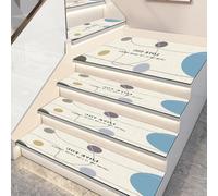 BangDon Tappetino di sicurezza per scale semplice con retro in gomma, morbido e confortevole, superficie liscia, 75 x 26 cm, copertura antiscivolo per gradini (stile 13, 5 pezzi)