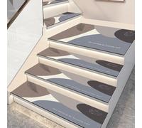 BangDon Tappetino di sicurezza per scale semplice con retro in gomma, morbido e confortevole, superficie liscia, 75 x 26 cm, copertura antiscivolo per gradini (stile 12, 10 pezzi)
