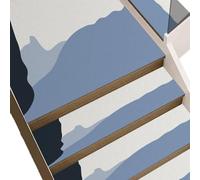 BangDon Tappetino per scale ad assorbimento acustico, per piastrelle, pavimenti in legno duro, lavabile, resistente, facile da installare, facile da pulire, per casa e ufficio (stile 1, 5 pezzi)