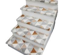 BangDon Tappetino per scale con motivo elegante, antigraffio, soluzione per scale ad alto traffico, tappetino antirumore per marmo, piastrelle, vetro, gradini 75 x 24 cm (stile 8, 15 pezzi)