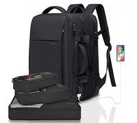 BanGe Zaino da viaggio, approvato dal volo, per borsa da viaggio, resistente all'acqua, durevole, zaino per laptop da 17 pollici, zaino grande per viaggi d'affari, zaino da viaggio per uomini e donne,