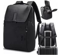 BANGE Zaino da viaggio, bagaglio a mano, resistente, convertibile per laptop da 15,6 pollici, 25 l, per uomini e donne, per borraccia, valigia, viaggi, scuola, negozio, nero