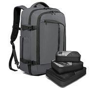 BANGE, zaino da viaggio per il pernottamento, 40 litri, omologato dalla FAA per i voli, borsa da viaggio, zaino per il trasporto, Grigio, 18.5Hx12.5Lx9.5W, Zaini