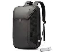 BANGE Zaino impermeabile per laptop da 15,6-17,3 pollici con porta di ricarica USB 3.0 per uomini e donne, nero, Large, Zaino per computer portatile