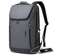 BANGE Zaino intelligente da lavoro, impermeabile, adatto per computer portatile da 15,6 pollici, con porta di ricarica USB, zaino da viaggio durevole, Grigio, Medium(grey), alla moda