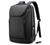 BANGE Zaino intelligente da lavoro, impermeabile, adatto per computer portatile da 15,6 pollici, con porta di ricarica USB, zaino da viaggio durevole, Nero (tre tasche), L, Business