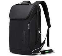 BanGe Zaino intelligente da lavoro, impermeabile, per computer portatile da 15,6 pollici, con porta di ricarica USB, zaino durevole da viaggio (nero (due tasche), Nero (due tasche), M, alla moda