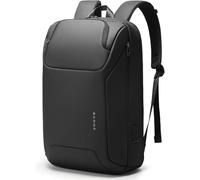 BANGE Zaino per computer portatile da uomo, 15,6 pollici, impermeabile, da viaggio, con porta di ricarica USB, Nero, L