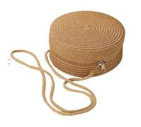 BANGHA Borsa Paglia,Borsa A Tracolla In Paglia Borse a tracolla intrecciate rotonde, eleganti e fatte a mano, for le donne, borse a in paglia a, perfette for vacanze al mare(Brown)