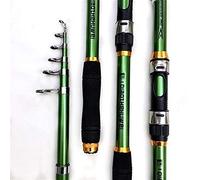 BANGHA Canna da Pesca,Canna da Pesca Spinning 2.1M -3.6M Carp Fishing Rod telescopica in Fibra di Carbonio Canna da Pesca Canna da Pesca(Green,2.7 m)