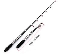 BANGHA Canna da Pesca,Canna da Pesca Spinning Breve telescopica Canna da Pesca di filatura Mini Ultra Light Rod(Black,2.1m)