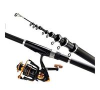 BANGHA Canna da Pesca,Canna da Pesca Spinning for in Fibra di Carbonio Rod Portatile della Roccia 2.4m 3.6m 4.5m 5.4m 6.3.0M 7.2m Carpa Asta telescopica Mare Canna da Pesca Ultralight Hard(2.7 m)