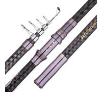 BANGHA Canna da Pesca,Canna da Pesca Spinning Pesca Rotante Portatile telescopica 2. 4m, 2,7 m, 3,6 m, 3,9 m, 4,5 m Porta da Pesca Viaggio Sea Boat Rock Fishing Rod Carp Gear(3.9m)