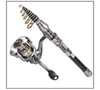 BANGHA Canna da Pesca,Canna da Pesca Spinning Telescopica Canna da Pesca di filatura Portatile Pesca Rod Palo turistica Sea Boat Rock Fishing in Fibra di Carbonio Rod Canna da Pesca(1.5M)