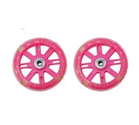 BANGHA Ruote Monopattino Freestyle 1 Pair Scooter Wheels 110mm Lights Flash Stunt Push Bearings Replacement Wheel Part(Pink)