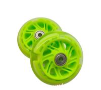 BANGHA Ruote Monopattino Ruota for Scooter Lampeggiante 100 mm PU Cuscinetto ABEC-9 100x24mm(Green)