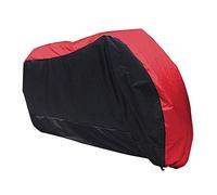 BANGHA Telo Coprimoto,Copri Moto Rosso Nero della Motocicletta del Motociclo Via del motorino della Bici Impermeabile Resistente di Acqua Pioggia UV Protettivo Traspirante Copertina Outdoor Indoor