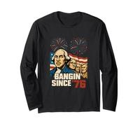 Bangin"Since "76 Padri fondatori divertenti 4 luglio 4 Maglia a Manica
