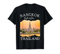 Bangkok Thailandia Souvenir Tempio dell'alba Buddismo Wat Arun Maglietta