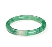Bangle Bracelet Natural Stone Green Aventurine Slim Round，59-60mm