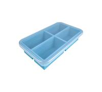 Bangp Vassoio di congelamento in silicone leggero con coperchio, stampo per zuppa per la preparazione di pasti in porzioni, contenitore di stoccaggio, grande stampo per ghiaccio per congelamento