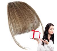 Bangs capelli umani, clip per capelli su frangia | Estensioni di frange naturali con capelli del tempio, postimo invisibile senza cuciture per un look elegante, una frangia di capelli morbida