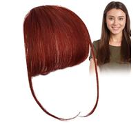 Bangs capelli umani, clip per capelli su frangia | Estensioni di frange naturali con capelli del tempio, postimo invisibile senza cuciture per un look elegante, una frangia di capelli morbida