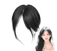 Bangs Front - Estensioni Dei Capelli Lavabile Ad Alta Temperatura Ad Alta Temperatura, Parrucche Marrone Scuro | 9,84 Pollici Estensione Naturale, Clip Realistica, Topper Capelli Falsi Per Uscire Con