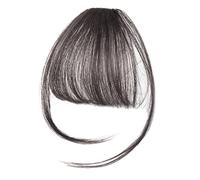 Bangs Hair Clip Clip On Bangs for Women Black Natural Air Hair Human Fake Curlable Permable Cuttable Decorative In