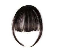 Bangs Hair - Fermagli per capelli sintetici con frangia francese, con tempie, per donne nella vita di tutti i giorni (Brown Black-A)