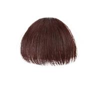 Bangs Hair Parrucca sintetica Air Bangs naturale corta castana bionda nera capelli finti frangia extension clip in pezzi di capelli(Dark Brown)