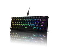 Bangsanth Tastiera meccanica da gioco 60% meccanica con interruttori blu e retroilluminazione RGB dinamica a 26 modalità, Plug and Play, 61 tasti, anti-ghosting, per PC, Windows, Mac, Gamer, Office