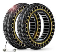 BANGTING 2PCS 60/70-6.5 Pneumatici per Monopattino Elettrico Ruote, 10x2.50-6.5 Gomme Piene, 10x2.5 Pollici Pneumatico per Segway Ninebot Max G2/G30/G30D/G30E/G30E/G30LP/G30D II/G30 Max (Giallo)